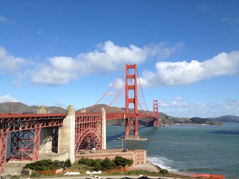 Golden gate, redwoods and shopping