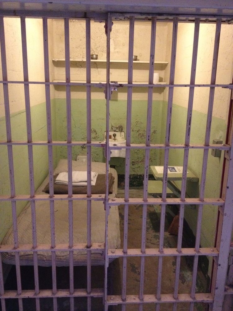 Alcatraz cell, not spacious