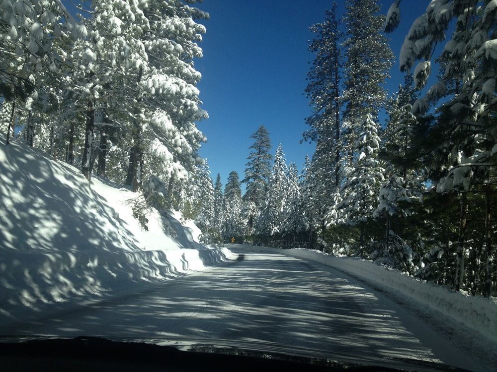 Driving in the Sierra to play in the snow