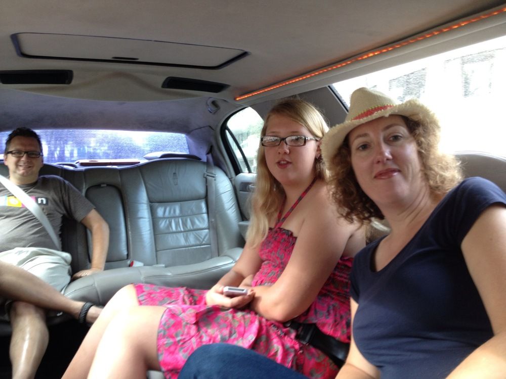 In the limo leaving Waikiki